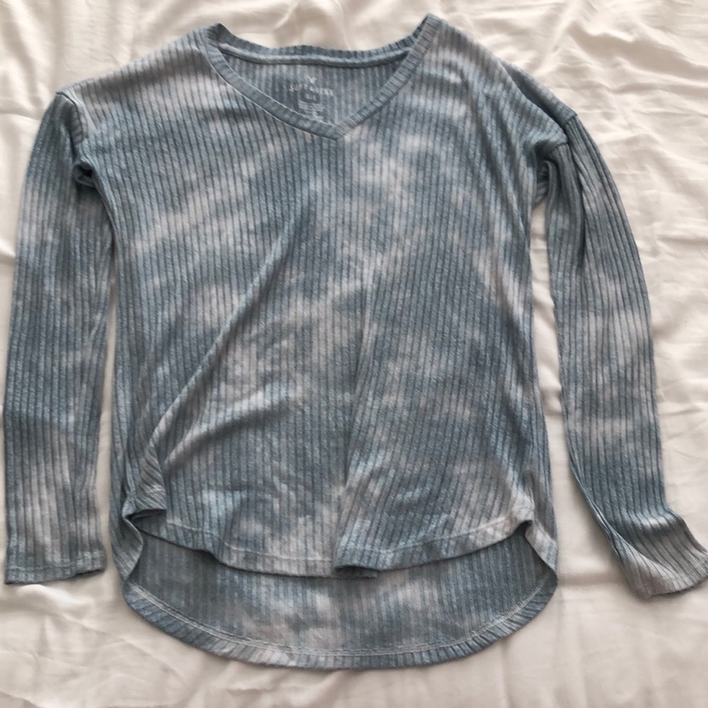 Tie dye long sleeve American eagle shirt